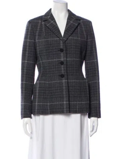 Pre-owned Dior 2018 Wool Blazer In Gray