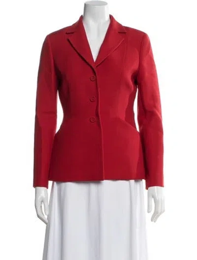 Pre-owned Dior 2018 Wool Blazer In Red
