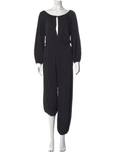 Pre-owned Dior 2019 Bateau Neckline Jumpsuit In Black