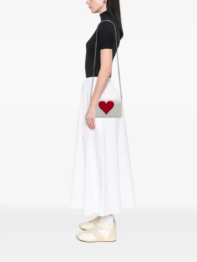 Pre-owned Dior 2019 Amour Chinese Valentines Lambskin Cannage Lady  Clutch On Chain Crossbody Bag In White