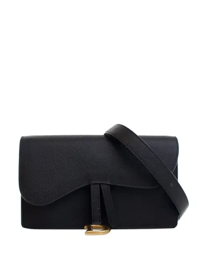Pre-owned Dior 2019 Grained Calfskin Saddle Belt Bag