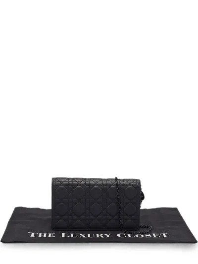 Pre-owned Dior 2019 Lady  Cannage Shoulder Bag In Black