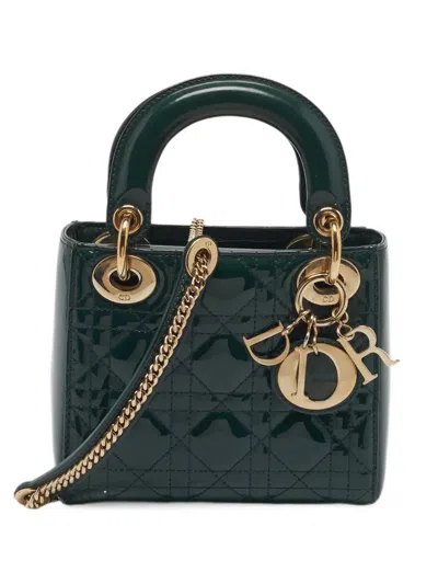 Pre-owned Dior 2019 Lady  Cannage Tote Bag In 绿色