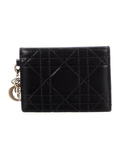 Pre-owned Dior 2019 Lady  Card Holder In Black