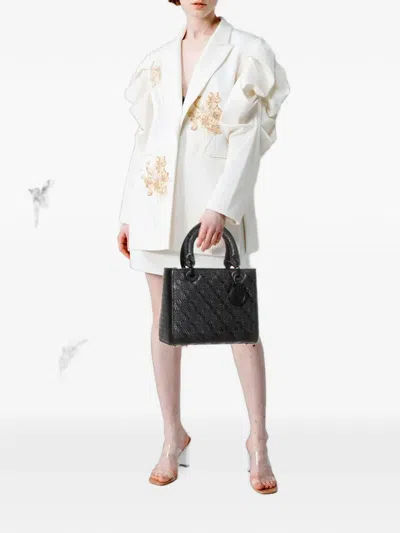 Pre-owned Dior 2019 Lady  Woven Tote Bag In Black