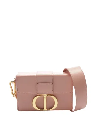 Pre-owned Dior 2019 Leather 30 Montaigne Box Bag Crossbody Bag In Pink