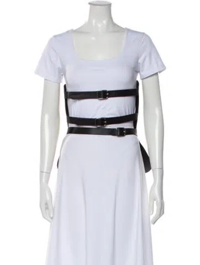 Pre-owned Dior 2019 Leather T-shirt In Black