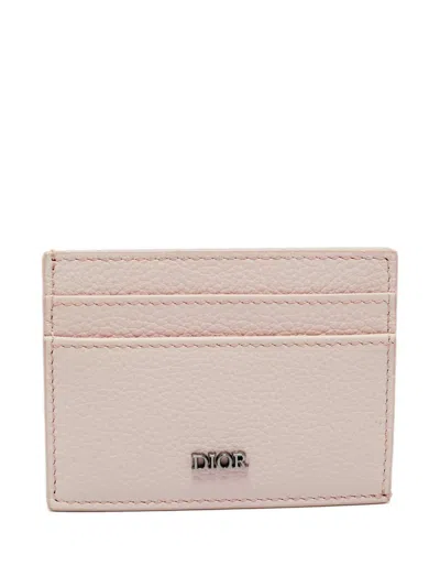 Pre-owned Dior 2019 Logo-detail Leather Card Holder In Pink