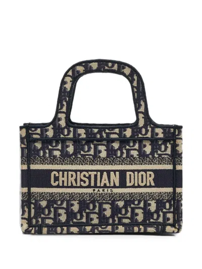 Pre-owned Dior 2019 Mini Book Tote Bag In Blue