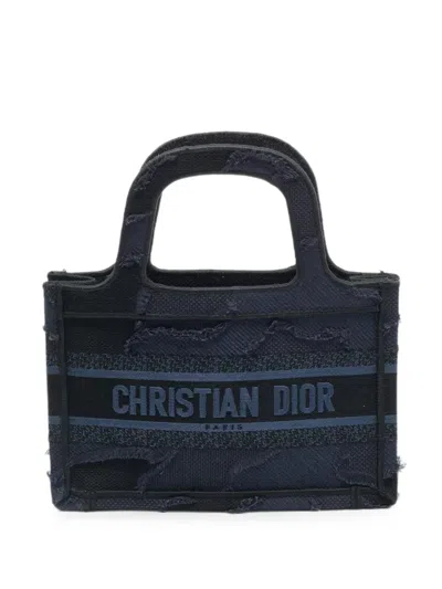 Pre-owned Dior 2019 Mini Book Tote Bag In Blue