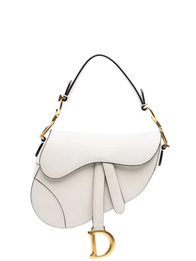 Pre-owned Dior 2019 Mini Grained Calfskin Saddle Satchel