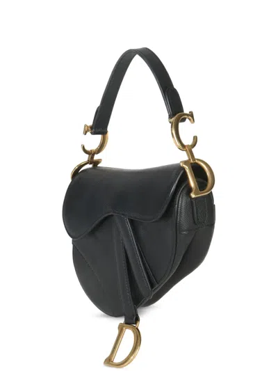 Pre-owned Dior 2019 Mini Leather Shoulder Bag In Black