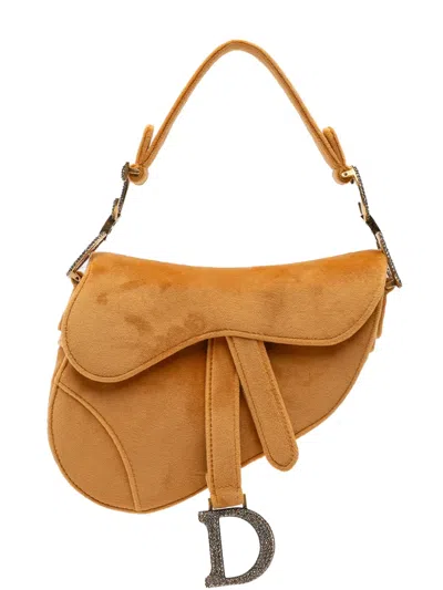Pre-owned Dior 2019 Mini Velvet Saddle Satchel