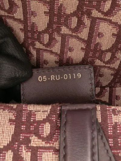 Pre-owned Dior 2019 Oblique Canvas Saddle Bag Shoulder Bag In Red