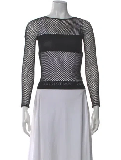 Pre-owned Dior 2019 Patterned Top In Black