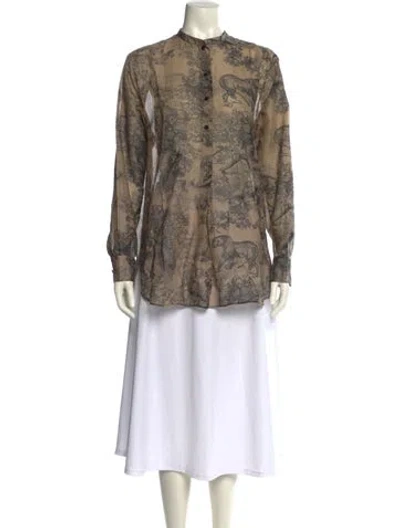 Pre-owned Dior 2019 Printed Tunic In Neutral