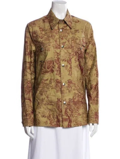 Pre-owned Dior 2019 Printed Utility Jacket In Brown