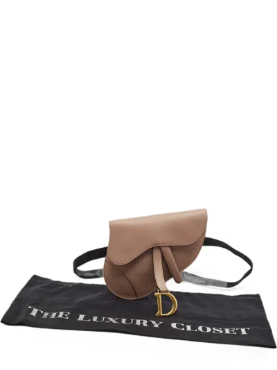 Pre-owned Dior 2019 Saddle Belt Bag In Brown