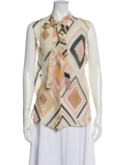 Pre-owned Dior 2019 Silk Blouse In Neutral