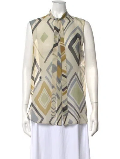 Pre-owned Dior 2019 Silk Top In Neutrals