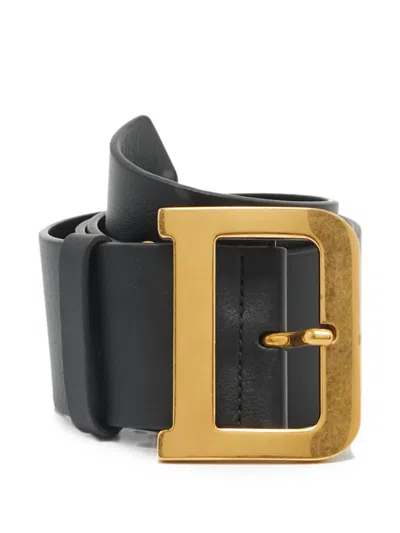 Pre-owned Dior 2019 Square-buckle Belt In Black