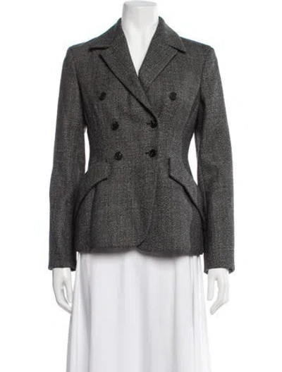 Pre-owned Dior 2019 Virgin Wool Blazer In Gray