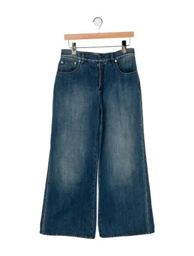 Pre-owned Dior 2019 Wide Leg Jeans In Blue