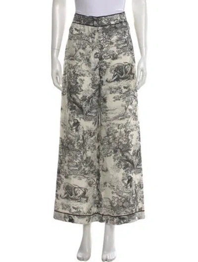 Pre-owned Dior 2019 Wide Leg Pants In White