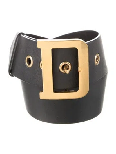 Pre-owned Dior 2019 Wide Waist Belt In Black