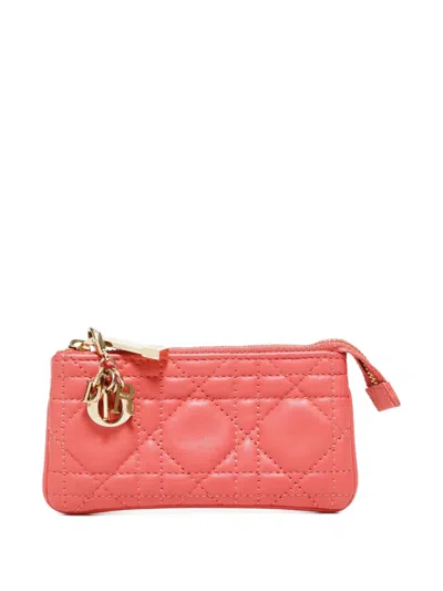 Pre-owned Dior 2020-2025 Canage Pouch In Pink