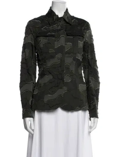 Pre-owned Dior 2020 Camouflage Print Jacket In Green