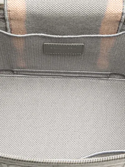 Pre-owned Dior 2020 Canvas Cannage Travel Case Vanity Bag In Gray