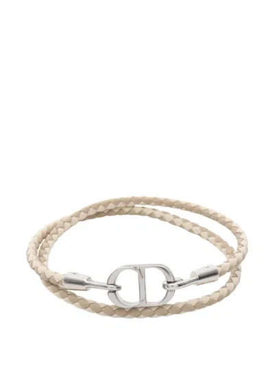 Pre-owned Dior 2020 Cd Icon Braided Bracelet In Neutral
