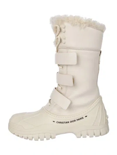 Pre-owned Dior 2020 D-venture Lace-up Boots In Neutral