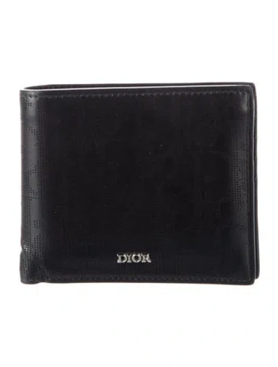 Pre-owned Dior 2020 Galaxy Bifold Wallet In Black