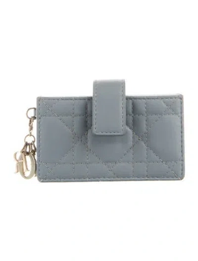 Pre-owned Dior 2020 Lady  5-gusset Wallet In Blue