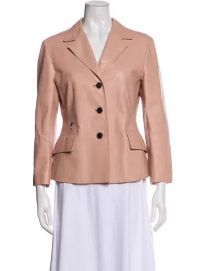 Pre-owned Dior 2020 Lamb Leather Blazer In Pink