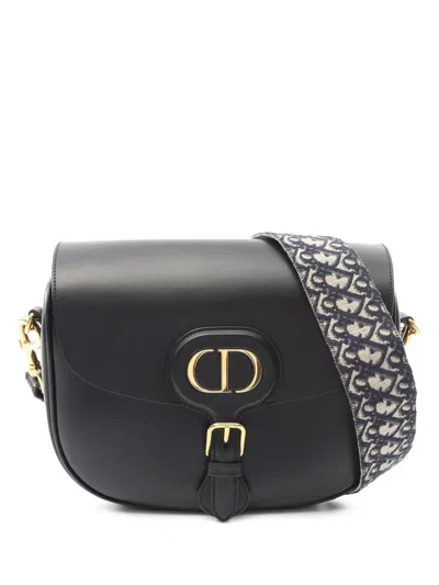 Pre-owned Dior 2020 Large Smooth Calfskin Bobby Crossbody Bag In Black