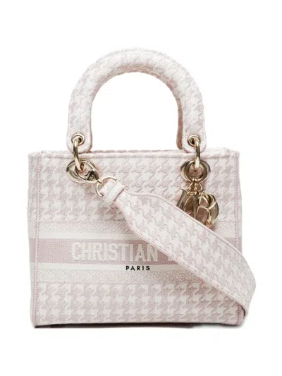 Pre-owned Dior 2020 Medium D-lite Tote Bag In Pink