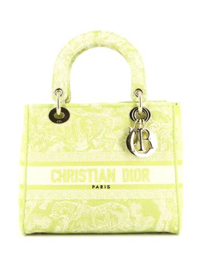 Pre-owned Dior 2020 Medium Lady  Two-way Handbag In Green