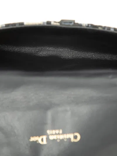 Pre-owned Dior 2020 Nano Oblique Canvas Saddle Chain Pouch Crossbody Bag In 蓝色