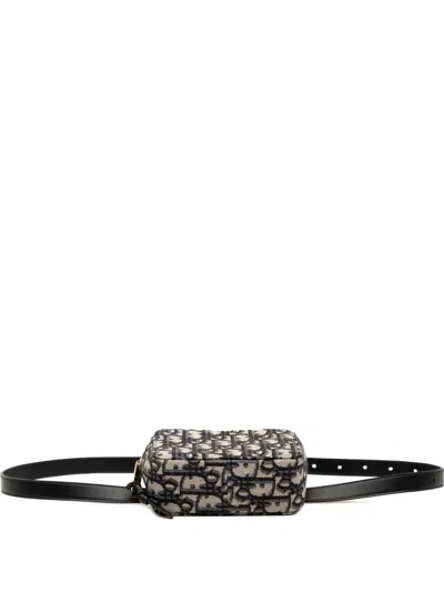 Pre-owned Dior 2020 Oblique Canvas Pouch Belt Bag In Blue