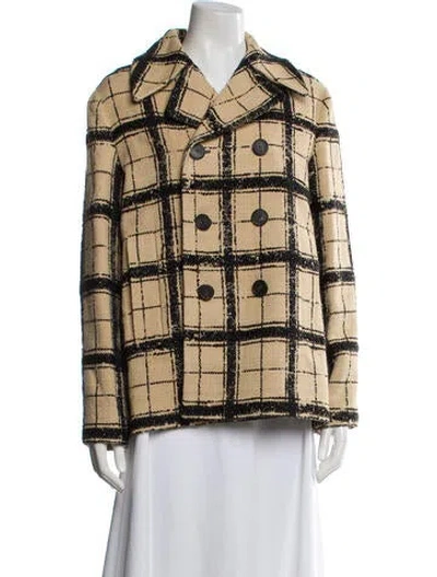 Pre-owned Dior 2020 Plaid Print Evening Jacket In Brown