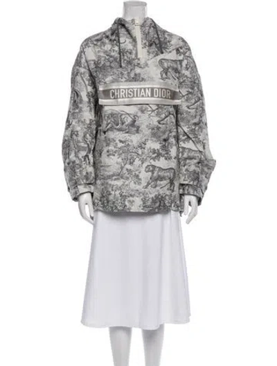Pre-owned Dior 2020 Printed Jacket In White
