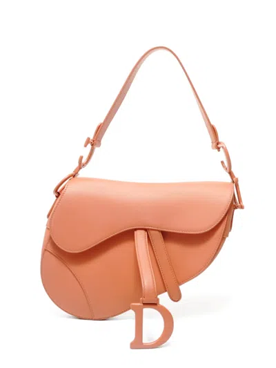 Pre-owned Dior 2020 Saddle Shoulder Bag In Orange