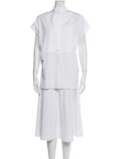 Pre-owned Dior 2020 Short Sleeve Button-up Top In White