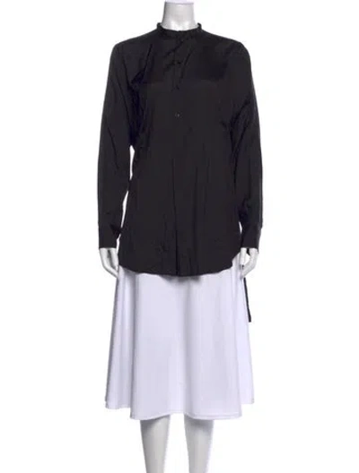 Pre-owned Dior 2020 Silk Button-up Top In Black