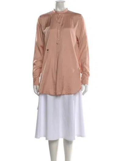 Pre-owned Dior 2020 Silk Button-up Top In Pink