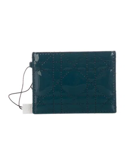 Pre-owned Dior 2020 Small Lady  Card Holder W/ Tags In Blue