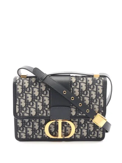 Pre-owned Dior 2020 Small Oblique 30 Montaigne Shoulder Bag In Brown
